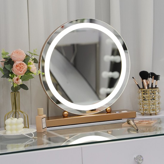 Led Hollywood Mirror Smart Touch με 3 χρώματα φωτισμού USB Charge rose gold-6900233