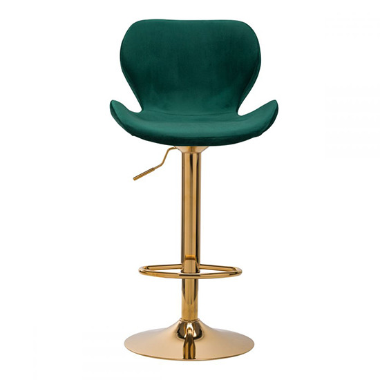 Bar stool velvet QS-B15 Green - 0141187 MAKE UP FURNITURES