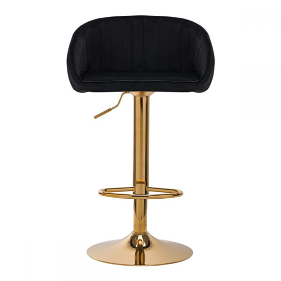 Bar stool velvet Black - 0141188 MAKE UP FURNITURES