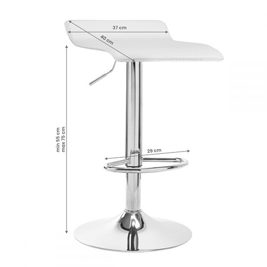Bar stool QS-B08 White - 0141193 MAKE UP FURNITURES