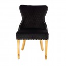 Luxury Chair French Velvet Lion King Black Gold-5470226 KING & QUEEN FURNITURE
