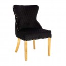 Luxury Chair French Velvet Lion King Black Gold-5470226 KING & QUEEN FURNITURE