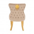 Luxury Chair French Velvet Lion King Light Brown Gold-5470228 KING & QUEEN FURNITURE