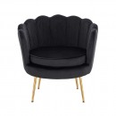 Shell Luxury Beauty Chair Velvet Black Gold-5470252 BEAUTY & LOUNGE CHAIRS