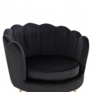 Shell Luxury Beauty Chair Velvet Black Gold-5470252 BEAUTY & LOUNGE CHAIRS