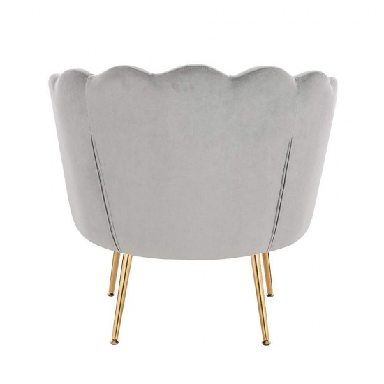 Shell Luxury Beauty Chair Velvet Light Grey Gold-5470253 BEAUTY & LOUNGE CHAIRS