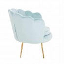 Shell Luxury Beauty Chair Velvet Mint Blue Gold-5470256 BEAUTY & LOUNGE CHAIRS