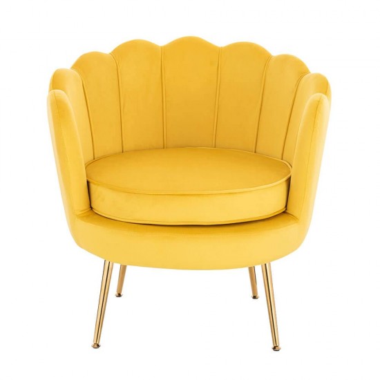 Shell Luxury Beauty Chair Velvet Yellow Gold-5470257 BEAUTY & LOUNGE CHAIRS