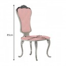 Queen Luxury chair Mirror Stainless Steel Lady Pink - 6920005 MAKE UP FURNITURES
