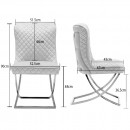 Luxury Chair Modern Style Light Grey - 6920028 MAKE UP FURNITURES
