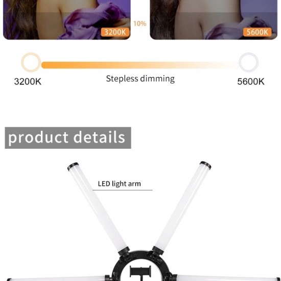 Makeup Led Light με 6 flexible tubes 36''-6600036 MAKE UP LIGHTS