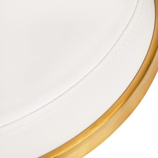 Nordic Style Luxury Stool Golden White - 0140258 ΝΕΕΣ ΑΦΙΞΕΙΣ