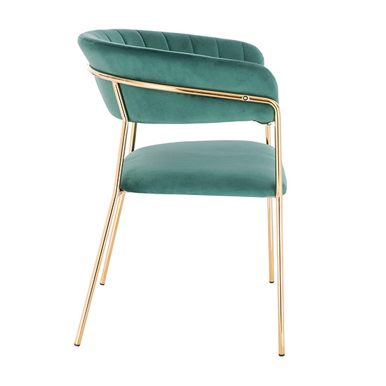 Nordic Style Luxury Beauty Chair Velvet Green color - 5400242