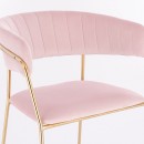 Nordic Style Luxury Beauty Chair Velvet Light Pink color - 5400245