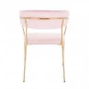 Nordic Style Luxury Beauty Chair Velvet Light Pink color - 5400245