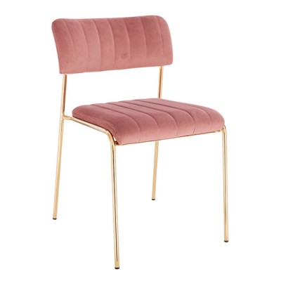 Nordic Style Luxury Beauty Chair Velvet Pink color - 5400248