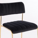 Nordic Style Luxury Beauty Chair Velvet Black color - 5400247