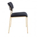 Nordic Style Luxury Beauty Chair Velvet Black color - 5400247