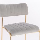 Nordic Style Luxury Beauty Chair Velvet Light Grey color - 5400249