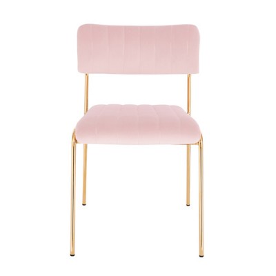 Nordic Style Luxury Beauty Chair Velvet Light Pink color - 5400250