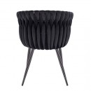 Nordic Style Luxury Beauty Chair Velvet Black color - 5400256