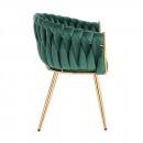 Nordic Style Luxury Beauty Chair Velvet Green Gold-5400370 BEAUTY & LOUNGE CHAIRS
