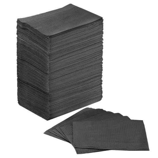 Πετσέτες μιας χρήσεως τριών στρωμάτων  μαύρες box 125 τεμάχια - 1082057 ΠΡΟΙΟΝΤΑ ΜΙΑΣ ΧΡΗΣΗΣ-ΑΝΑΛΩΣΙΜΑ ΑΙΣΘΗΤΙΚΗΣ 