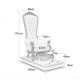 Throne Spa pedicure chair wood frame με φωτισμό Led White & Silver - 6950102 PEDICURE THRONES-ΠΟΛΥΘΡΟΝΕΣ SPA