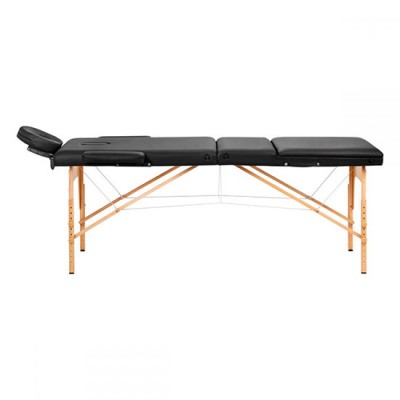 Κρεβάτι Μασάζ 3 Θέσεων ξύλινο XL Size Black - 0144003