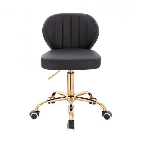 Privilege hair salon stool Black Gold PU-5420193