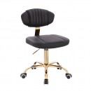 Privilege hair salon stool Black Gold PU-5420198