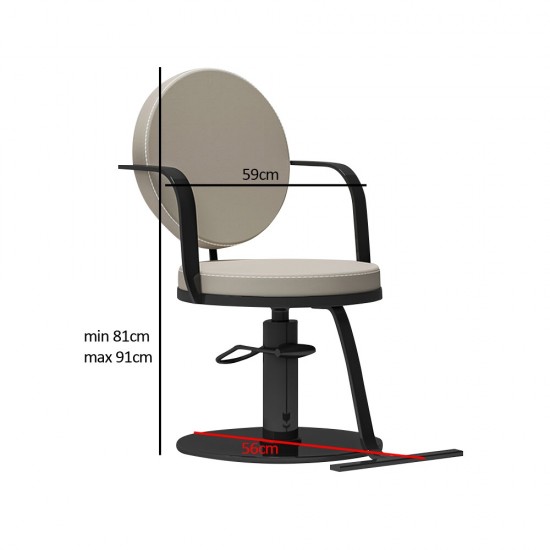 Privilege Barber Chair Gray Black-6991224 ΚΑΡΕΚΛΕΣ ΚΟΜΜΩΤΗΡΙΟΥ 