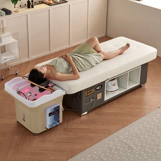 Portable Station for hair and head spa Beige-8680433