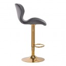 Bar stool velvet QS-B15 Gray - 0141186 MAKE UP FURNITURES