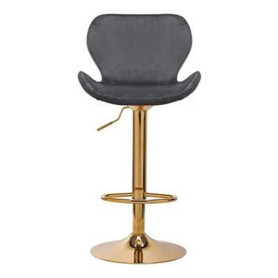 Bar stool velvet QS-B15 Gray - 0141186