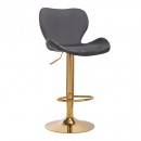 Bar stool velvet QS-B15 Gray - 0141186 MAKE UP FURNITURES