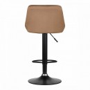 Bar stool velvet HOKER BROWN - 0143507 BAR STOOLS