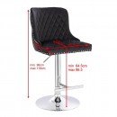 Luxury Bar stool Lion King Velvet Black-5450104 BAR STOOLS