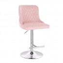 Luxury Bar stool Lion King Velvet Light Pink - 5450105 BAR STOOLS