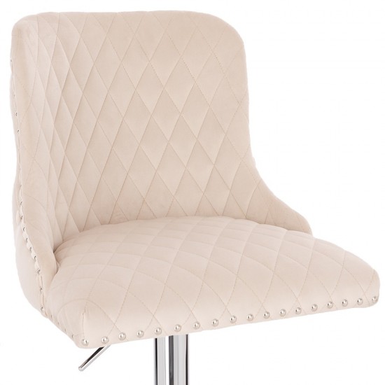 Luxury Bar stool Lion King Velvet Cream - 5450106 BAR STOOLS