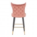 Luxury Bar stool Velvet Wine Red - 5450109 BAR STOOLS