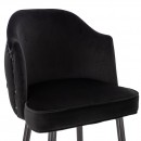 Luxury Bar stool Velvet Black Gold - 5450113 BAR STOOLS
