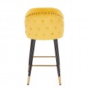Luxury Bar stool Velvet Yellow Gold - 5450114 BAR STOOLS