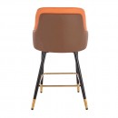 Luxury Bar stool Nappa Orange Brown-5450116 BAR STOOLS