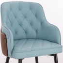Luxury Bar stool Nappa Light Blue-5450117 BAR STOOLS