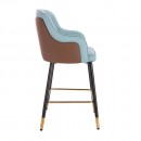 Luxury Bar stool Nappa Light Blue-5450117 BAR STOOLS