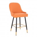 Luxury Bar stool Pu Leather Orange-5450123 BAR STOOLS