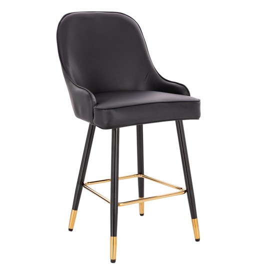 Luxury Bar stool Pu Leather Black-5450124 BAR STOOLS