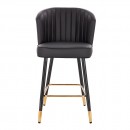 Luxury Bar stool Pu Leather Black-5450125 BAR STOOLS