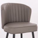 Luxury Bar stool Pu Leather Dark Grey-5450126 BAR STOOLS